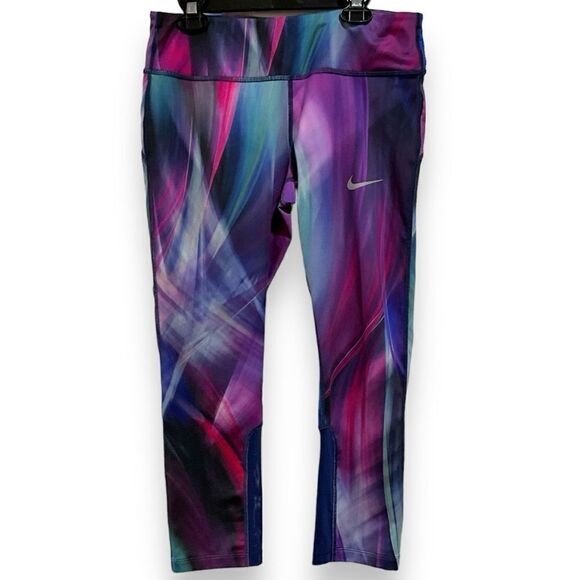 NIKE Dri Fit Running Yoga Leggings Multi-Color Size M - Picture 1 of 16